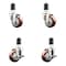 Service Caster 3 Inch 316SS Maroon Poly Swivel 1-5/8 Inch Expanding Stem Caster Brake SCC, 2PK SS316EX20S314-PPUB-MRN-2-TLB-2-158 - alternate 4